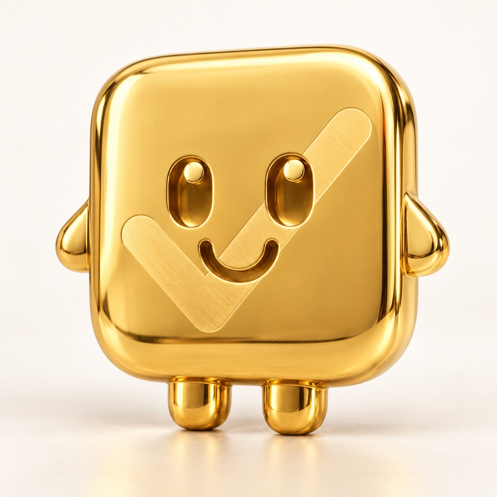 Halbert cast in polished solid gold, with his eyes and smile engraved into the metal